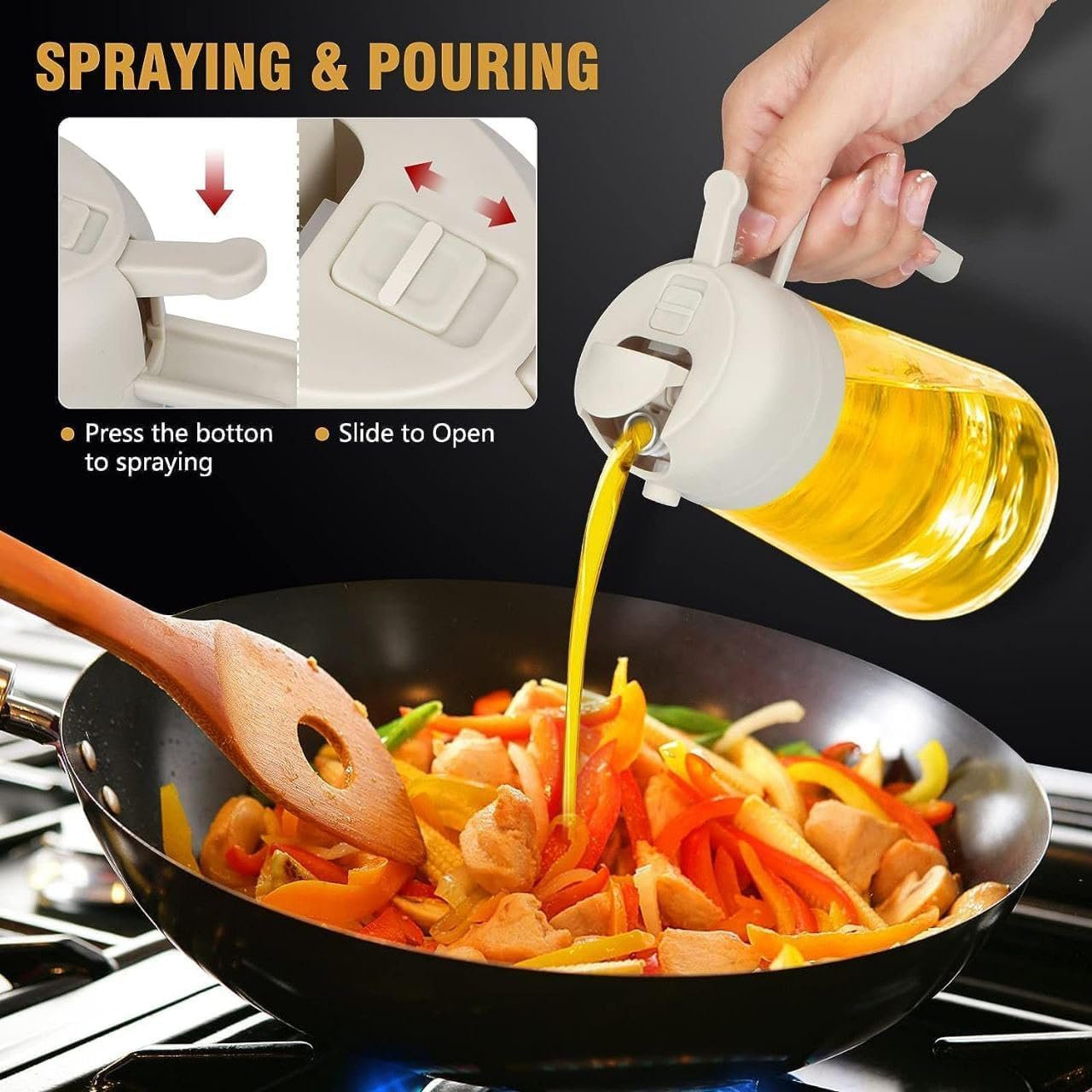 2 in 1 Oil Sprayer cum Dispenser