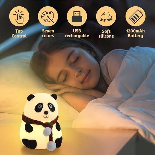 SnugglePanda⢠â Adorable Silicone Night Light Lamp for Kids