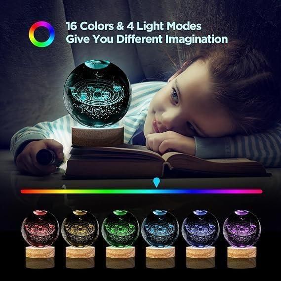 Luminous 3D Galaxy Lamp Ball