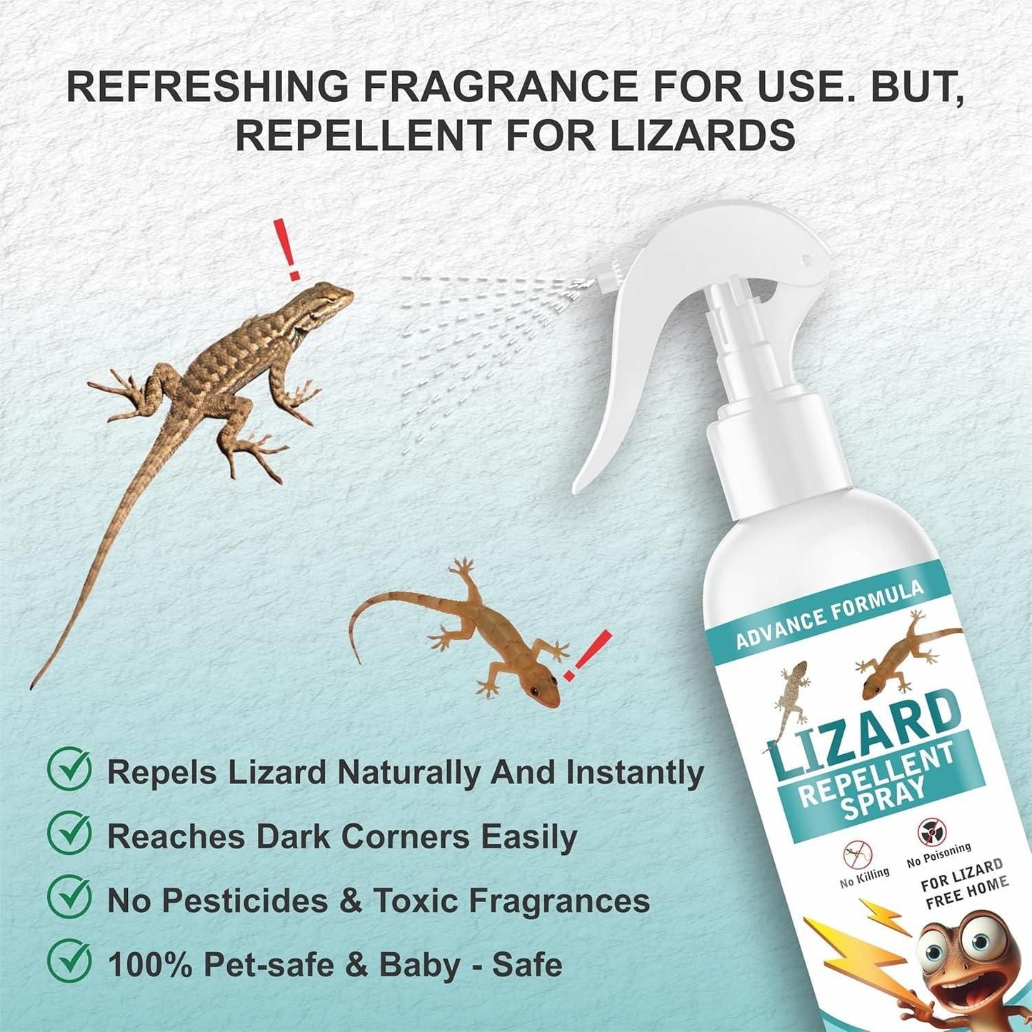 LizardShield Pro+ Natural Lizard Repellent Spray – Twin Pack